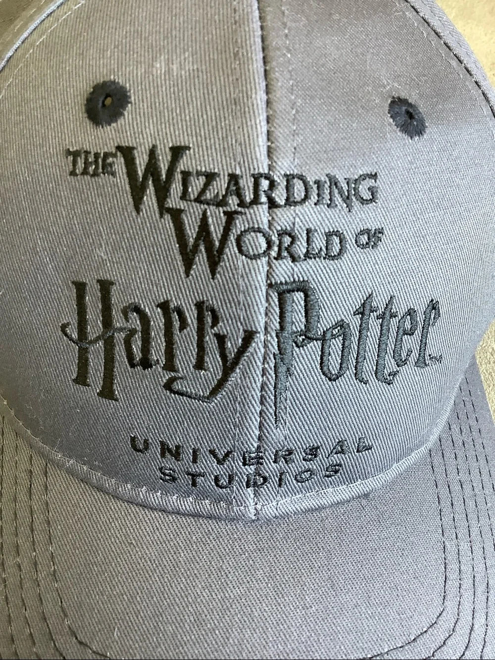 Wizarding world of Harry Potter grey baseball cap